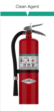 Halotron clean agent fire extinguisher